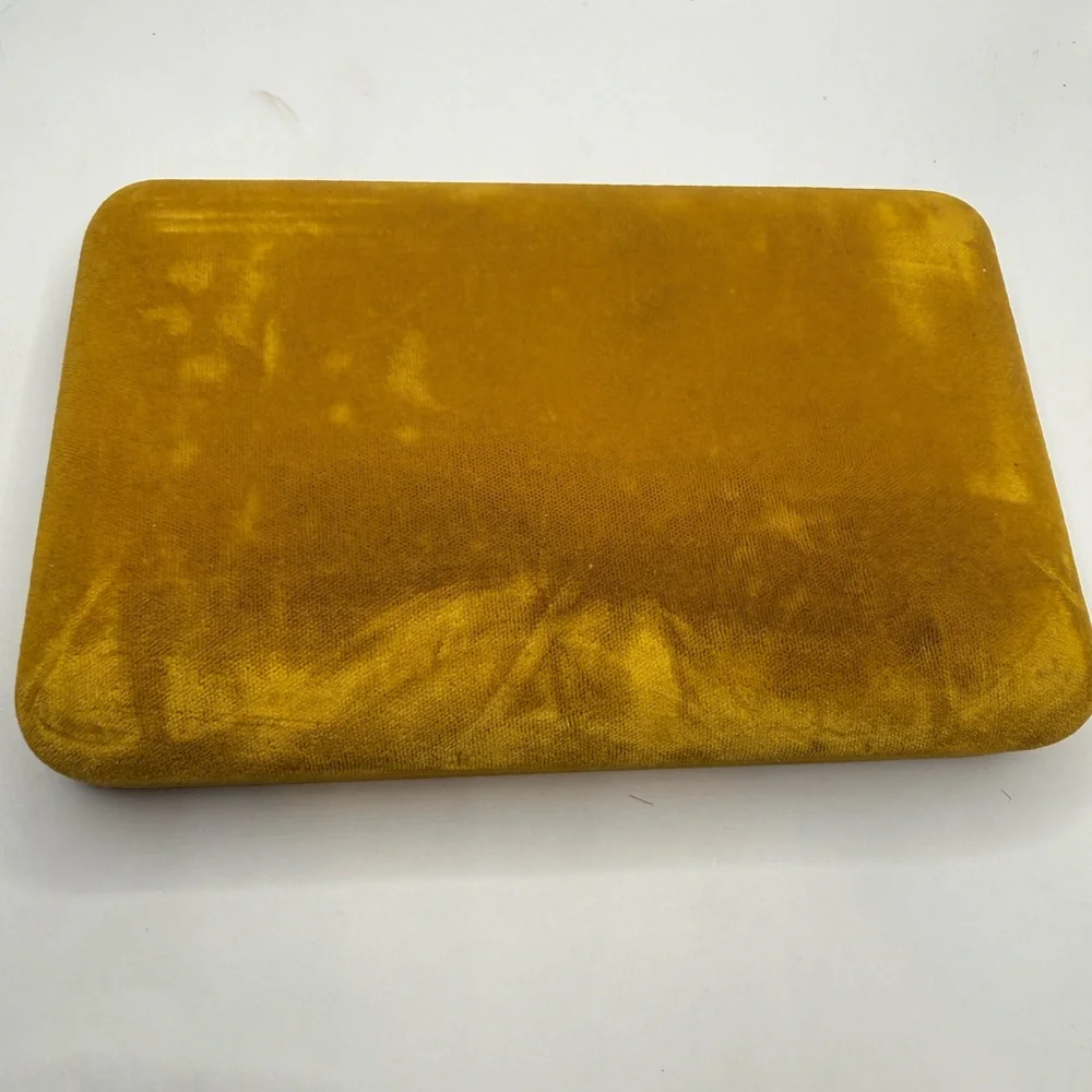 Velvet Jewelry Display Tray - Mustard Yellow